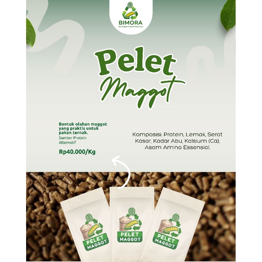 PELET MAGGOT BSF 1kg - Pakan Tinggi Protein