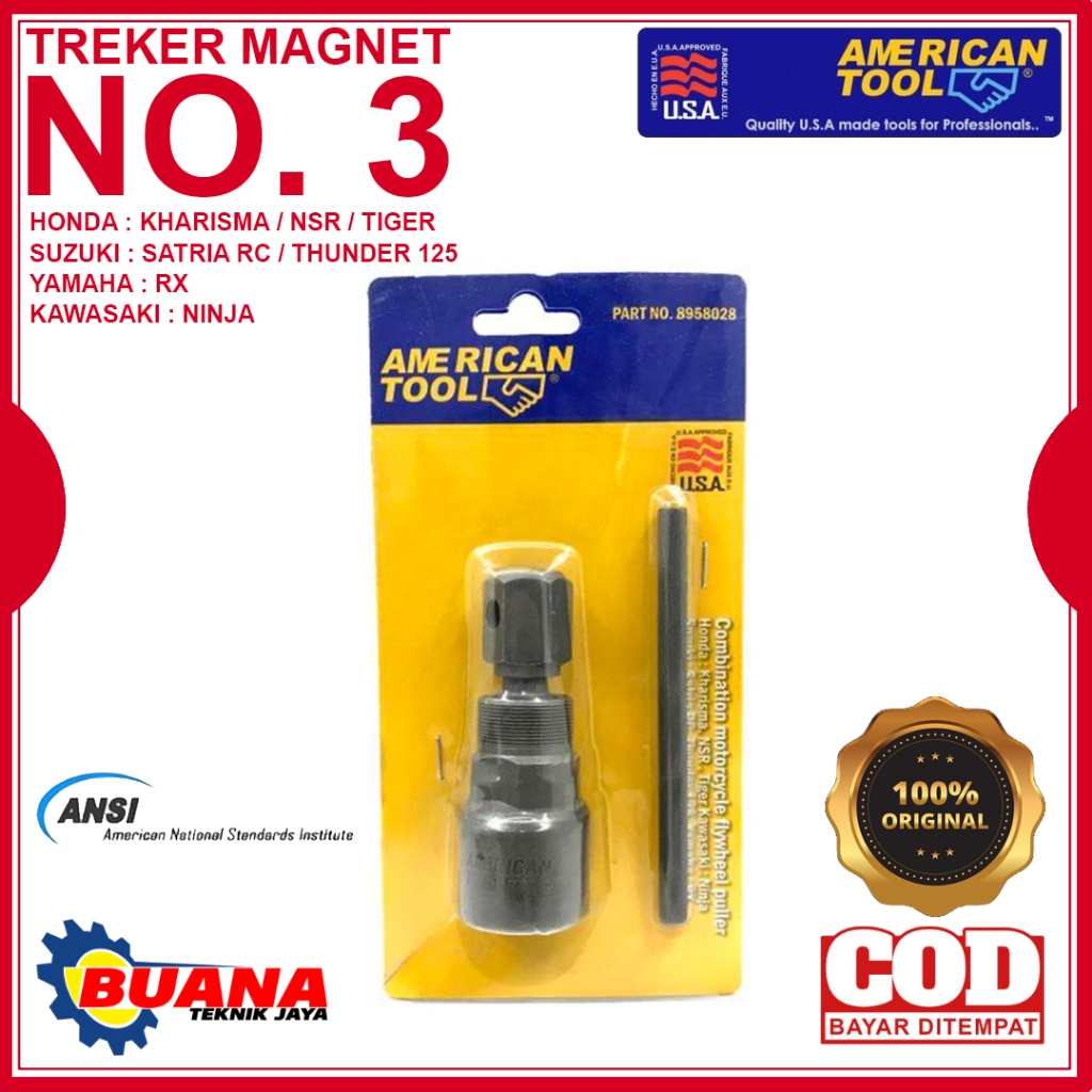 AMERICAN TOOL Treker Magnet No 3 #3 Karisma Ninja NSR Satria Hiu Thunder