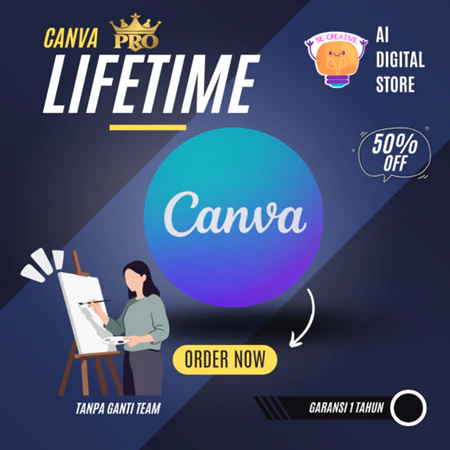 LIFETIME Template Canva Premium Siap Pakai Tanpa Ganti 10.000++ Fitur PRO 1 Tahun