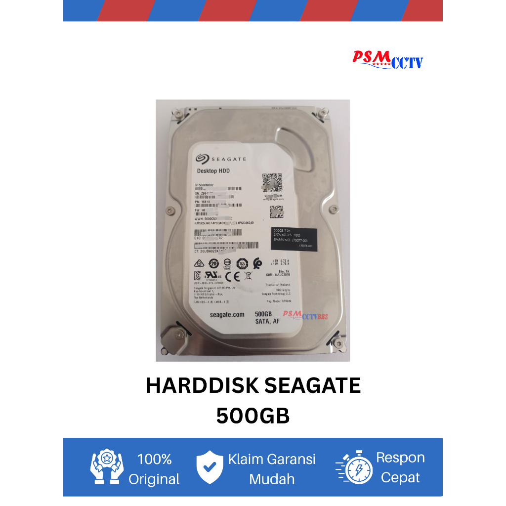 Harddisk Internal Seagate 500GB Garansi 1th Harddisk PC Harddisk CCTV