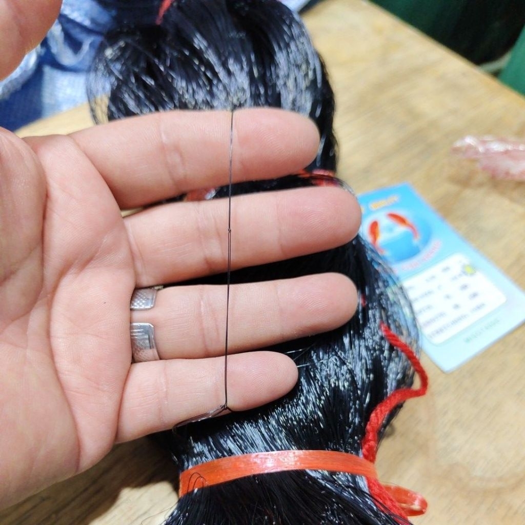 025 jaring burung hitam 4" tinggi 7 meter. jaring saja