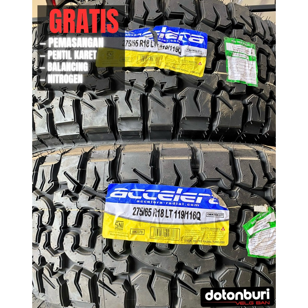 Ban Mobil ban Semi Offroad R18 275/65 Merek Accelera Omikron CT 275 65 Ring 18