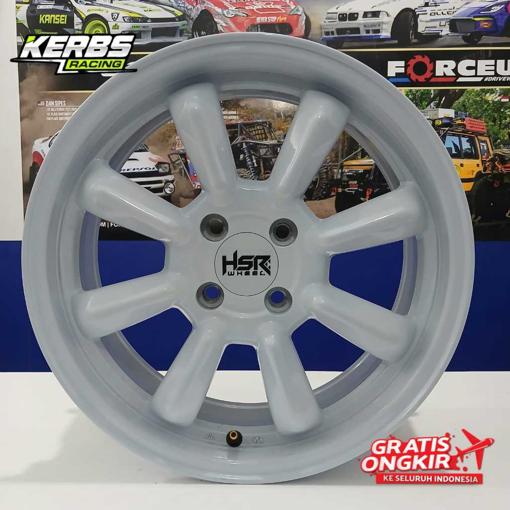 velg mobil racing hsr ring 16 pcd 4x100 buat mobil brio mobilio sedan corolla vios datsun valco dll