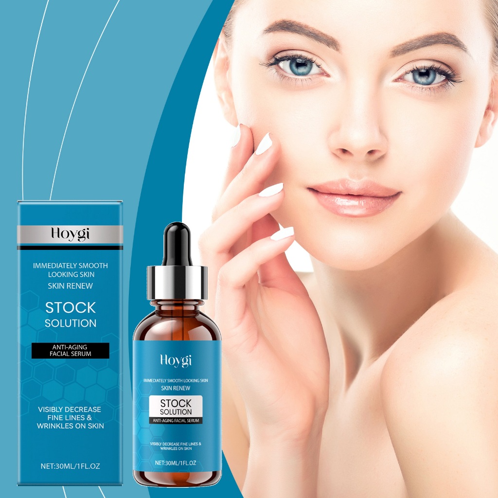 Stock Solution Anti Aging Serum - Serum Pemutih Wajah Ampuh - Mengecilkan Pori Pori & Menghilangkan 