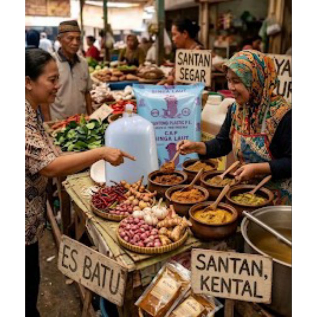 plastik kantong PE Singa laut / bangkuang 100 gram