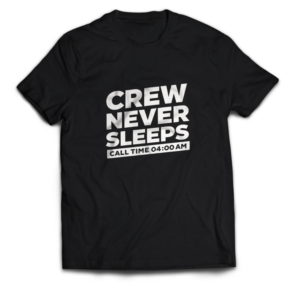 Kaos Pria Film CREW NEVER SLEEP Dewasa Baju Atasan Unisex PakeKaos