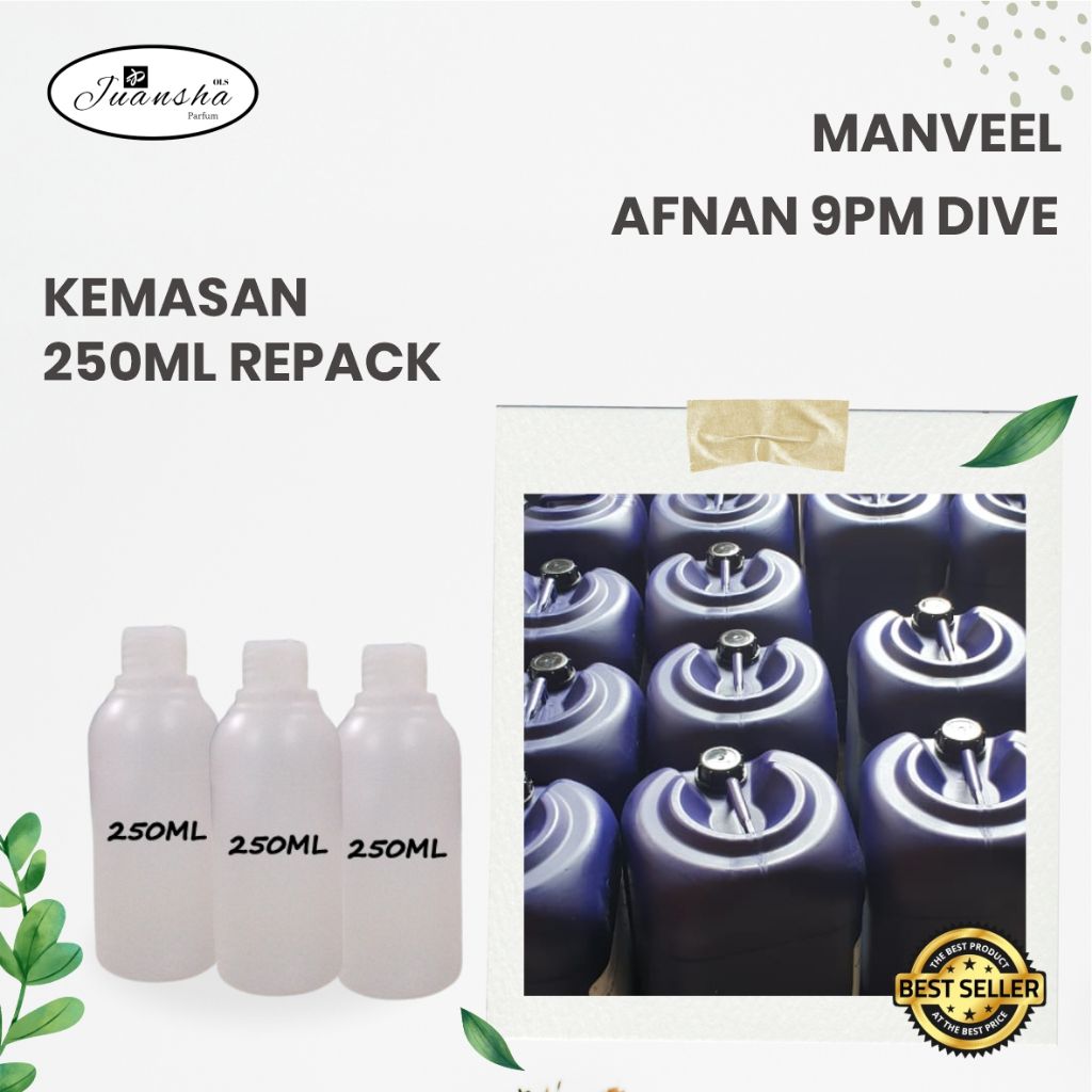 BIBIT PARFUM MURNI AFNAN 9PM DIVE MANVEEL 250ML REPACK