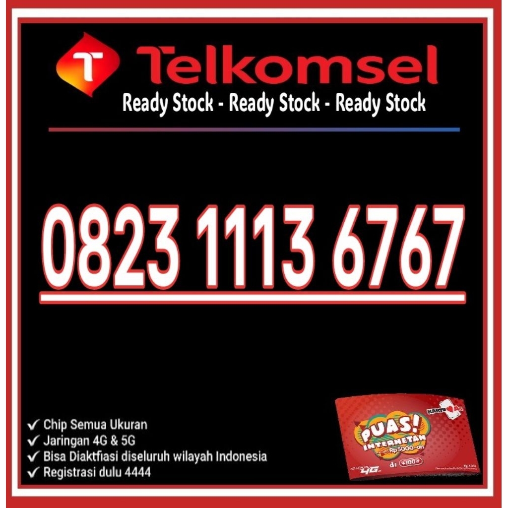 NOMOR CANTIK TELKOMSEL SIMPATI 4G LTE 6767
