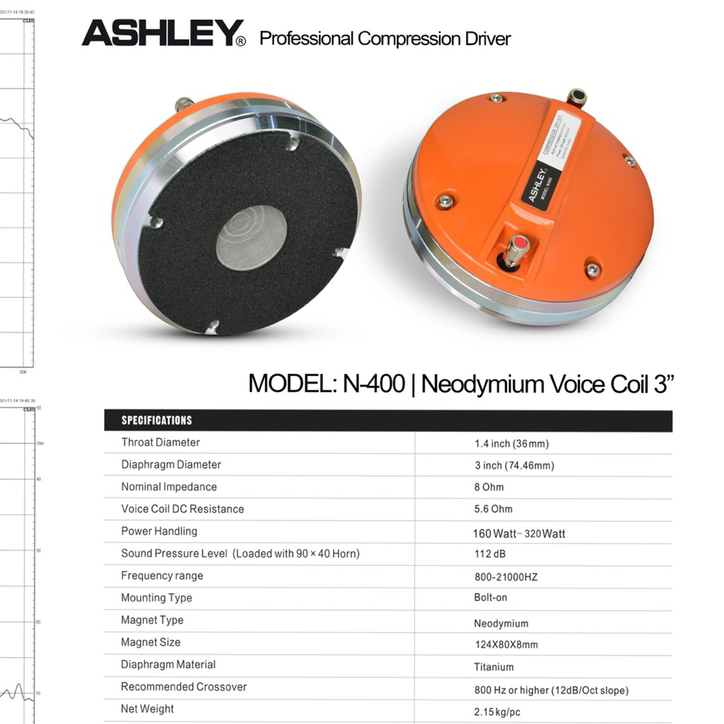driver tweeter ashley N400 original ASHLEY N 400 NEODYMIUM