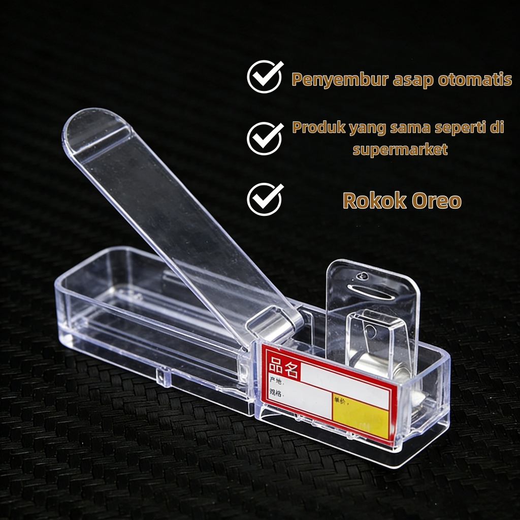 Pusher Rokok Otomatis 28cm Model Supermarket & Minimarket - Rak Akrilik Display Pendorong 1 Baris