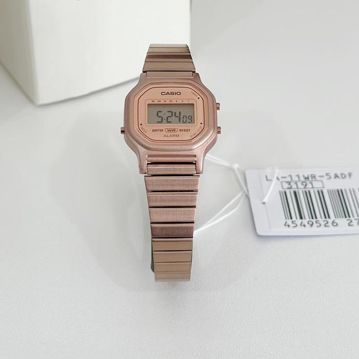 CASIO LA-11WR-5ADF Jam Tangan Wanita Digital Vintage Rosegold LA-11WR-5A LA 11WR 5ADF LA11WR