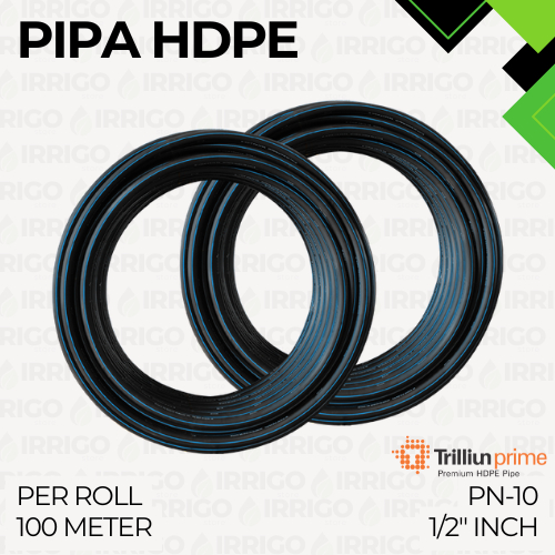PER ROLL - Pipa HDPE Trilliun Premium 1/2" Inch (20 MM) PN-10 1 Roll (100 Meter) Best Quality HDPE P