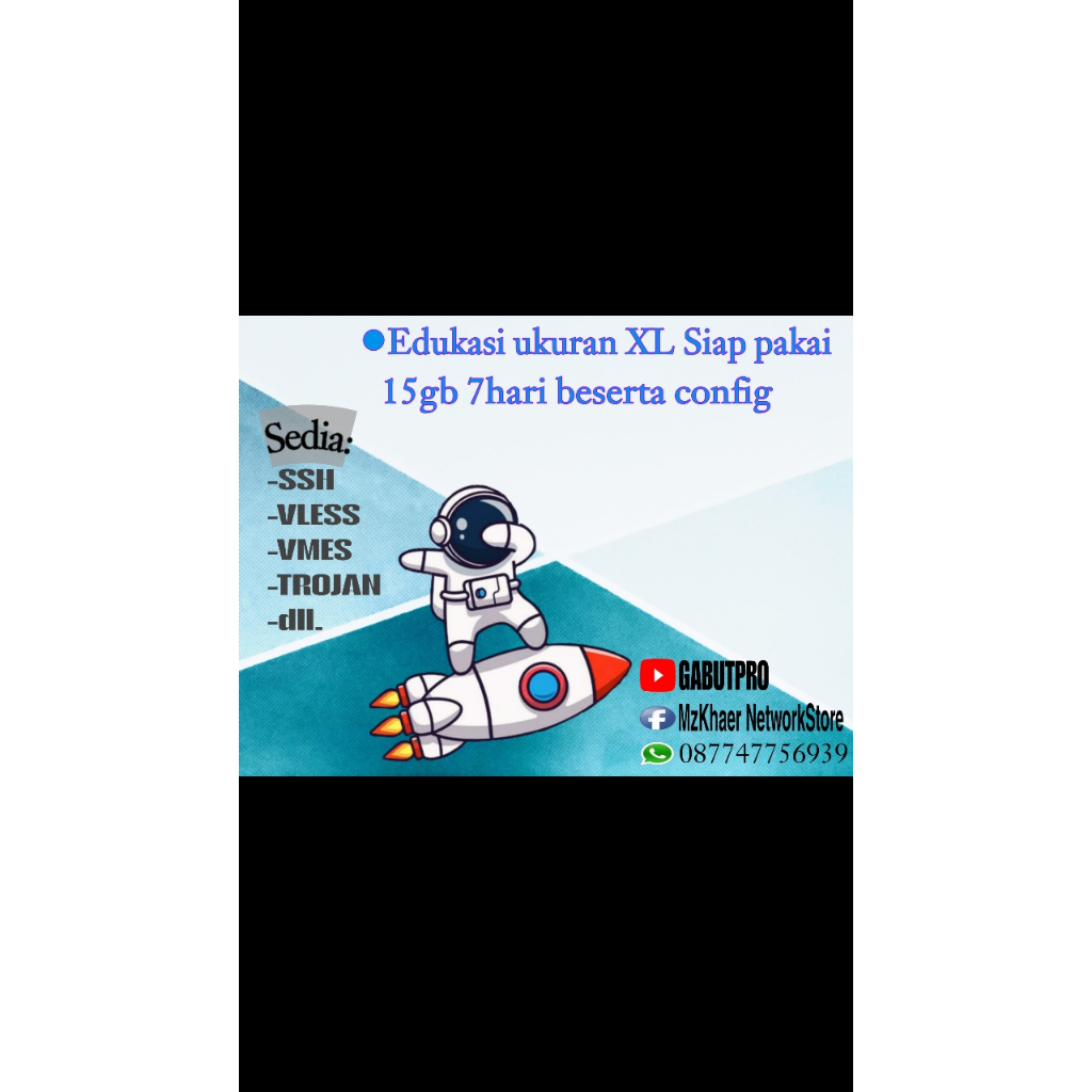 Paket Edukasi ukuran XL siap pakai beserta config vpn