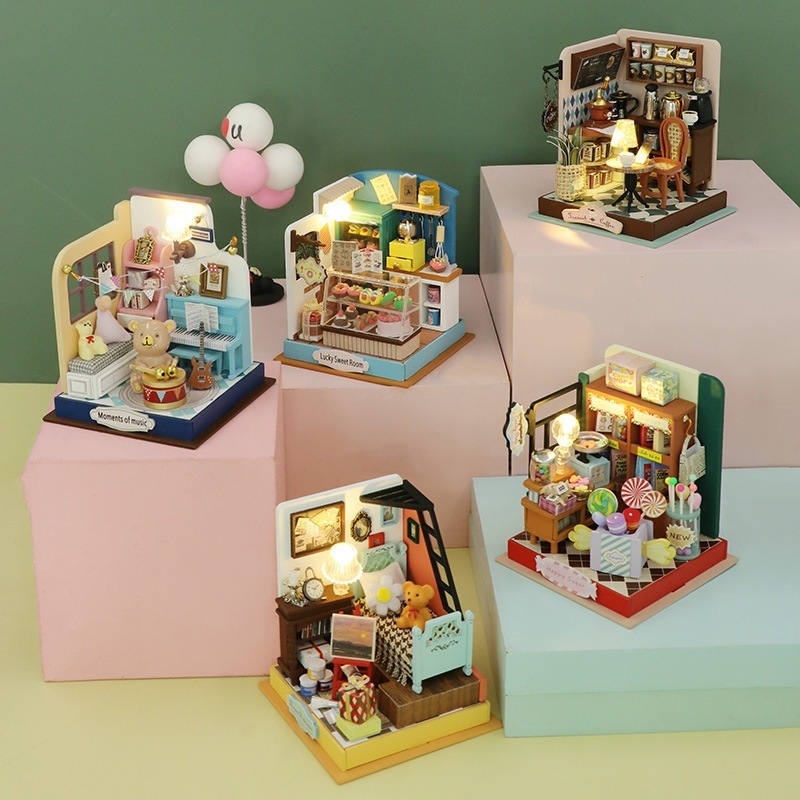 MAINAN DIY HONGDA MINIATUR RUMAH BONEKA/CREATORE MINIATURE DOLL HOUSE KIT