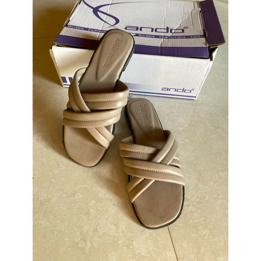 [bisa cod] pl sandal wanita sekali pakai size 37 | satu kali pakai preloved sandal murah kekinian