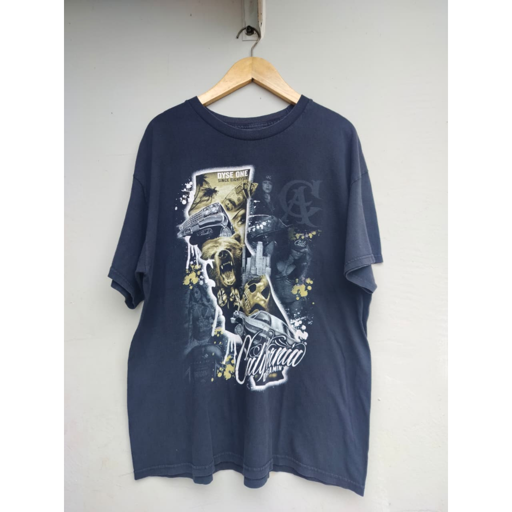 Kaos Brand Streetwear Westcoast Chicano Dyseone West Coast Lifestyle Art, Size X-Large (P69Cm x L58C