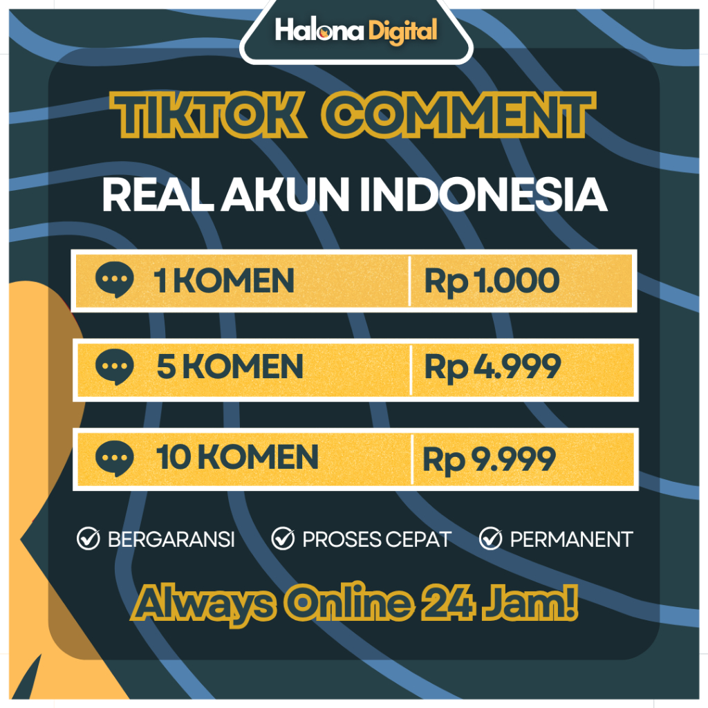 Komentar Tiktok Indonesia Permanen - Komentar Real Akun Indonesia - Comment Custom