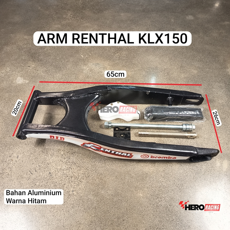 RENTHAL SWING ARM MOTOR KLX 150 HITAM ; SILVER