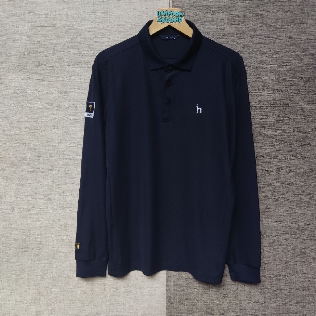 Kaos polo shirt Long Sleeve Hazzys Sport Size M