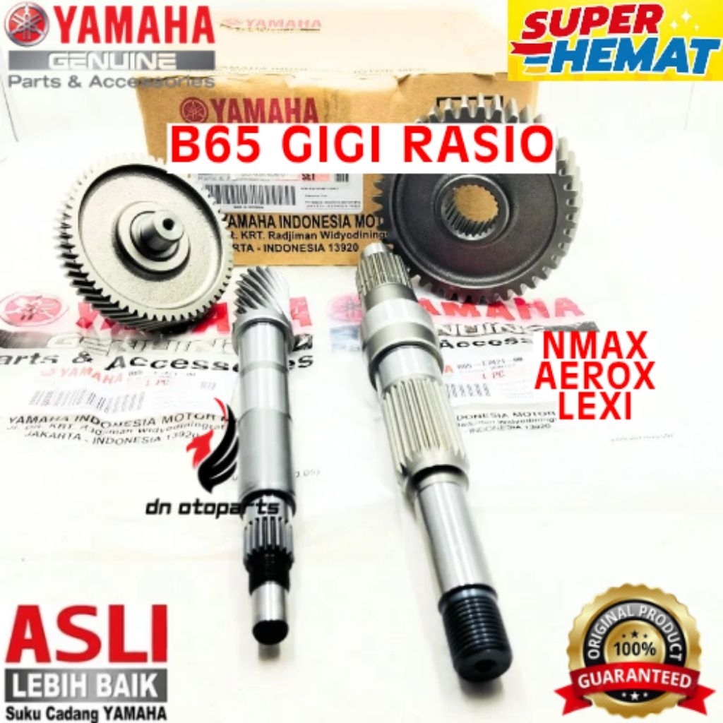 GIGI RASIO ORIGINAL YAMAHA KODE B65, GIGI RASIO NMAX, GIGI RASIO AEROX, GIGI RASIO LEXI



