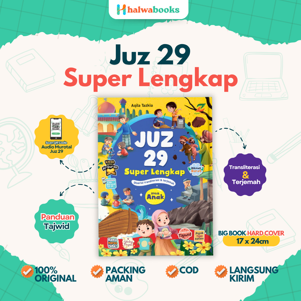 Juz 29 Superlengkap (Dilengkapi Audio) Anak  - Buku Hafalan Juz 29 dan Terjemahan - Ziyadbooks
