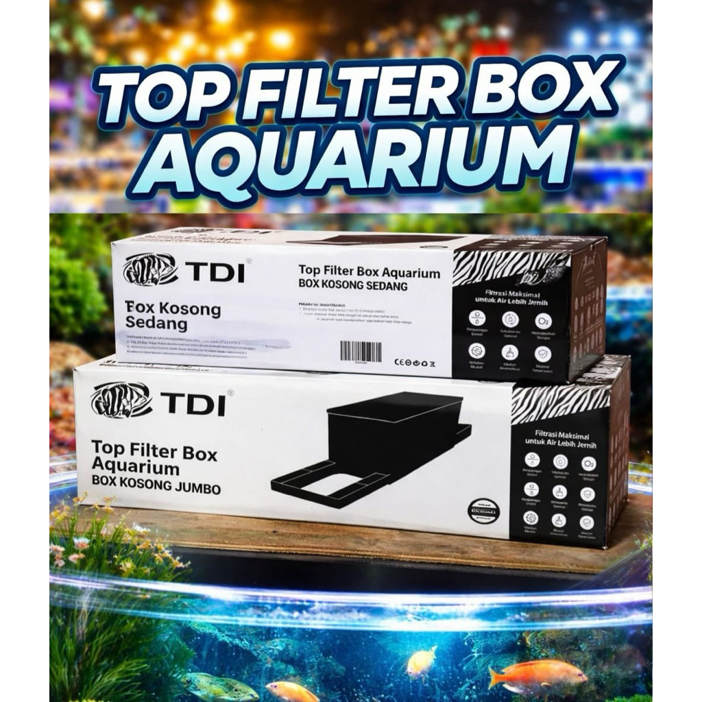 TOP FILTER BOX KECIL-SEDANG-JUMBO AQUARIUM FILTER ATAS KOSONG