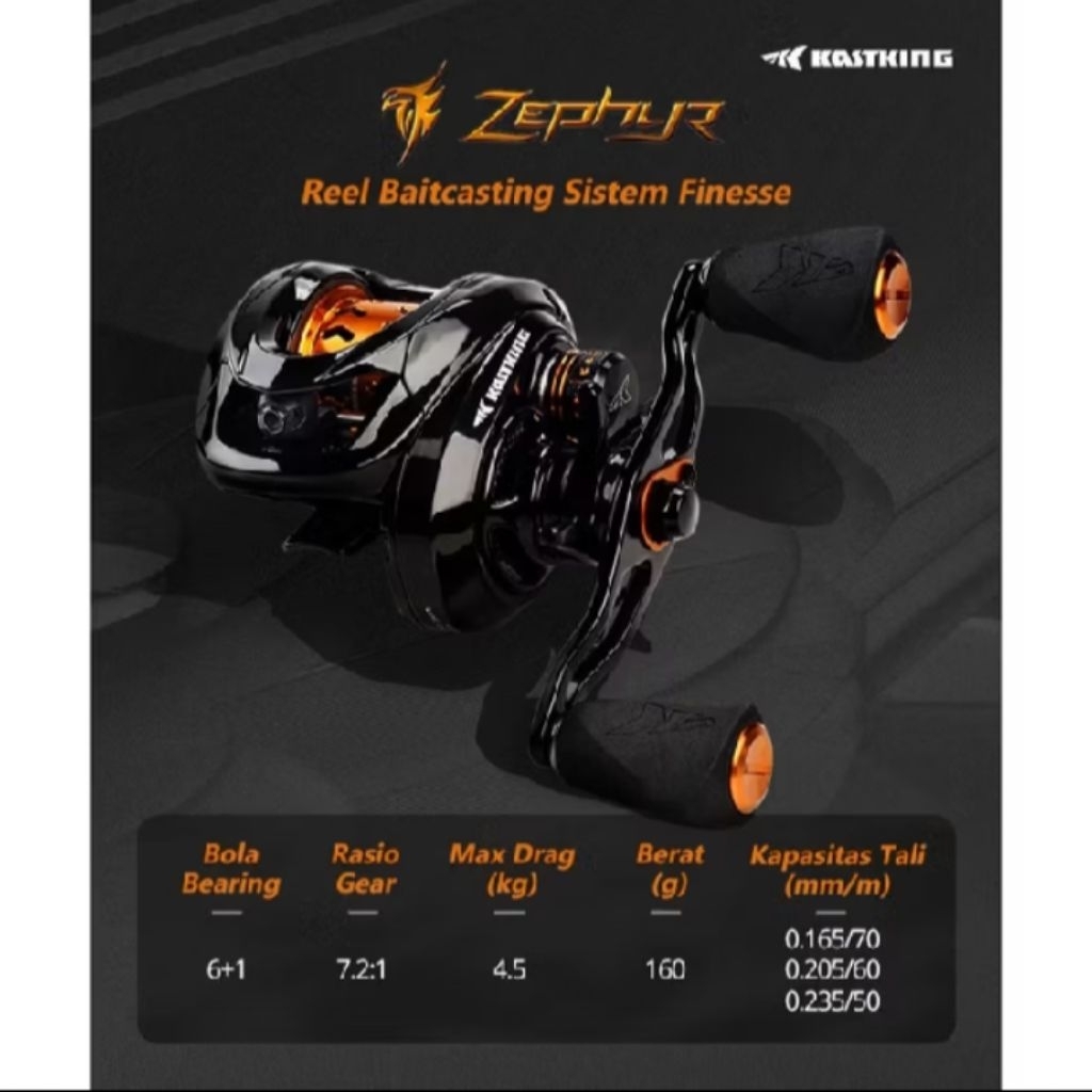 REEL BC KASTKING ZEPHYR BFS [SECOND/BEKAS]