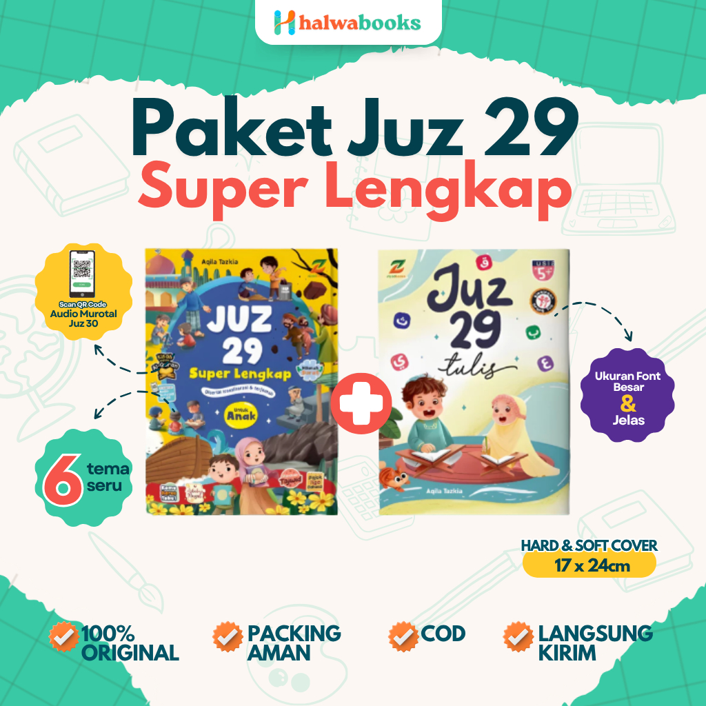 Paket Juz 29 Untuk Anak (Juz 29 Super Lengkap + Juz 29 Tulis) - Buku Hafalan Juz 29 - Ziyadbooks