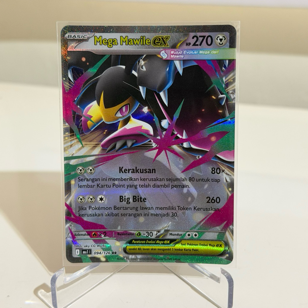 Kartu Pokemon Original - Mega Mawile EX RR MA1 094/126