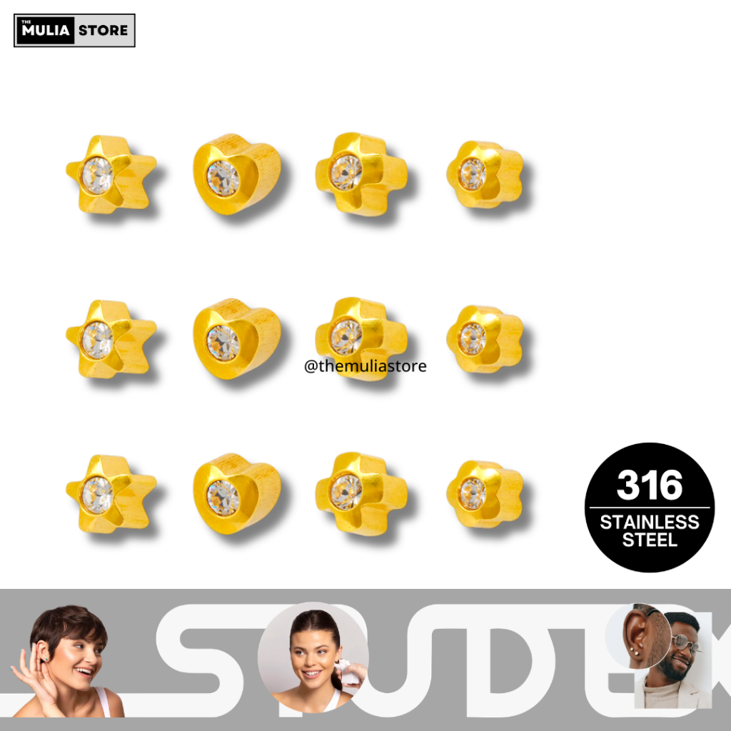 STUDEX Anting Tembak/Kerabu Tembak/Subang Tembak Bayi/Balita/Anak-Anak/Remaja/Dewasa Studex Original