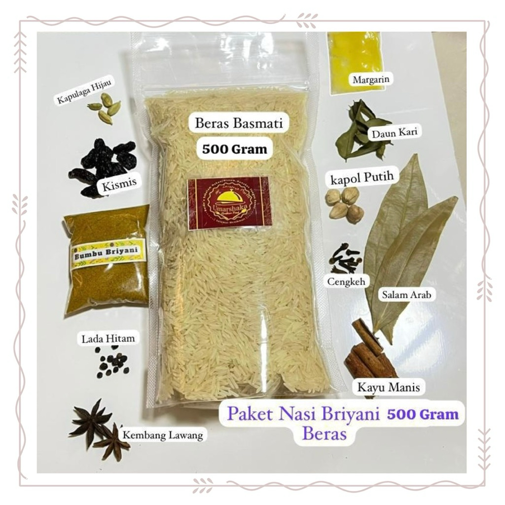 PAKET LENGKAP NASI BRIANI / BRIYANI INSTAN 500 Gram