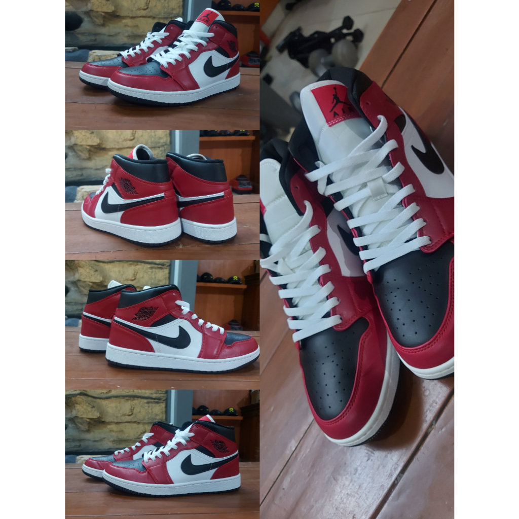 Air Jordan 1 Mid - Chicago Black Toe size 45