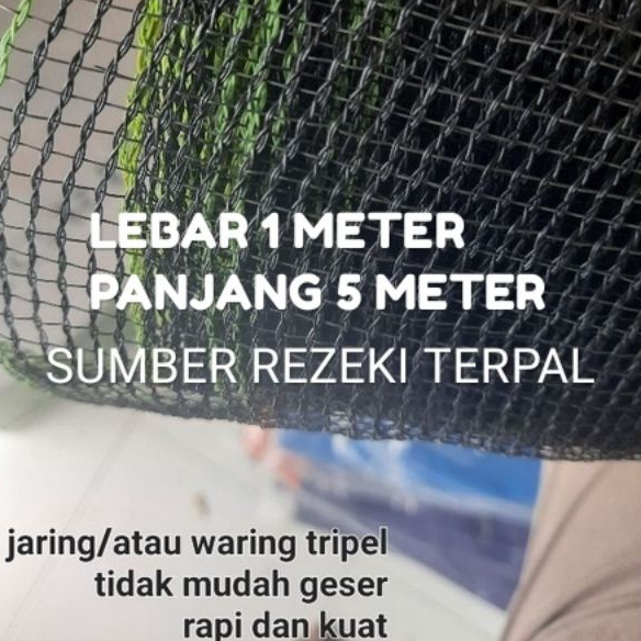 Jaring Waring Hitam 1,2 x 5 Meter Pagar Tanaman Jaring Kandang Ayam