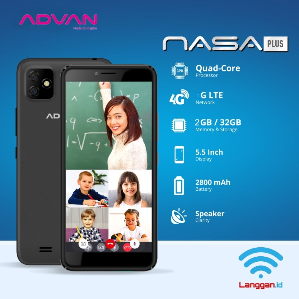 Advan Nasa Plus Smartphone Android 4G LTE 2GB 16GB 5.5 Inch IPS