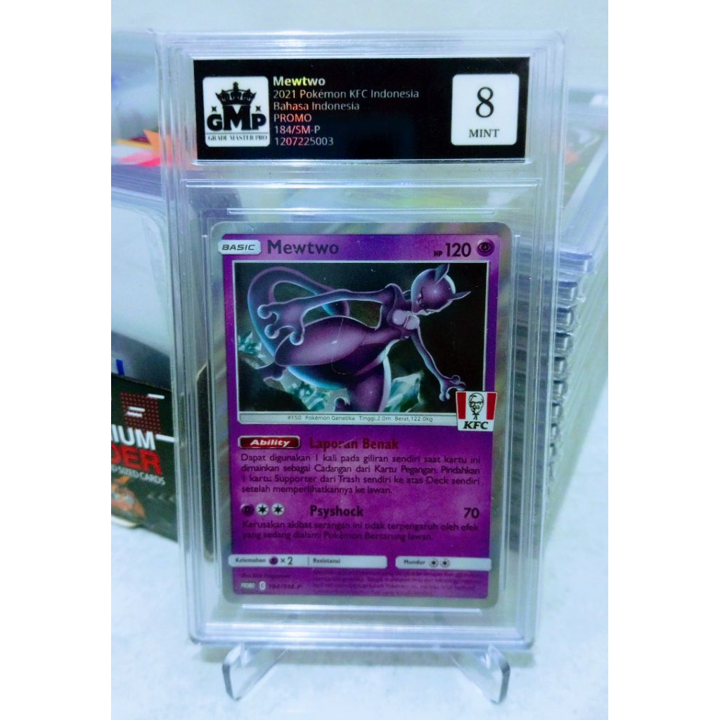 Mewtwo 2021 Pokemon Promo Stamped KFC Indonesia Grade Master Pro 8