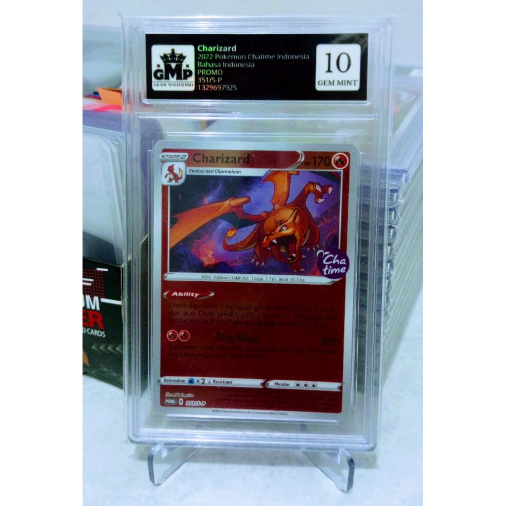 Charizard 2022 Pokemon Promo Stamped Chatime Indonesia Grade Master Pro 10