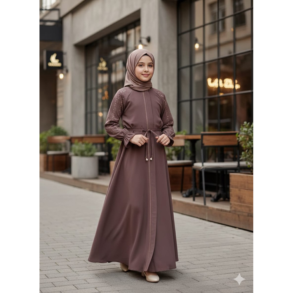 Abaya Anak Tanggung Premium Terbaru