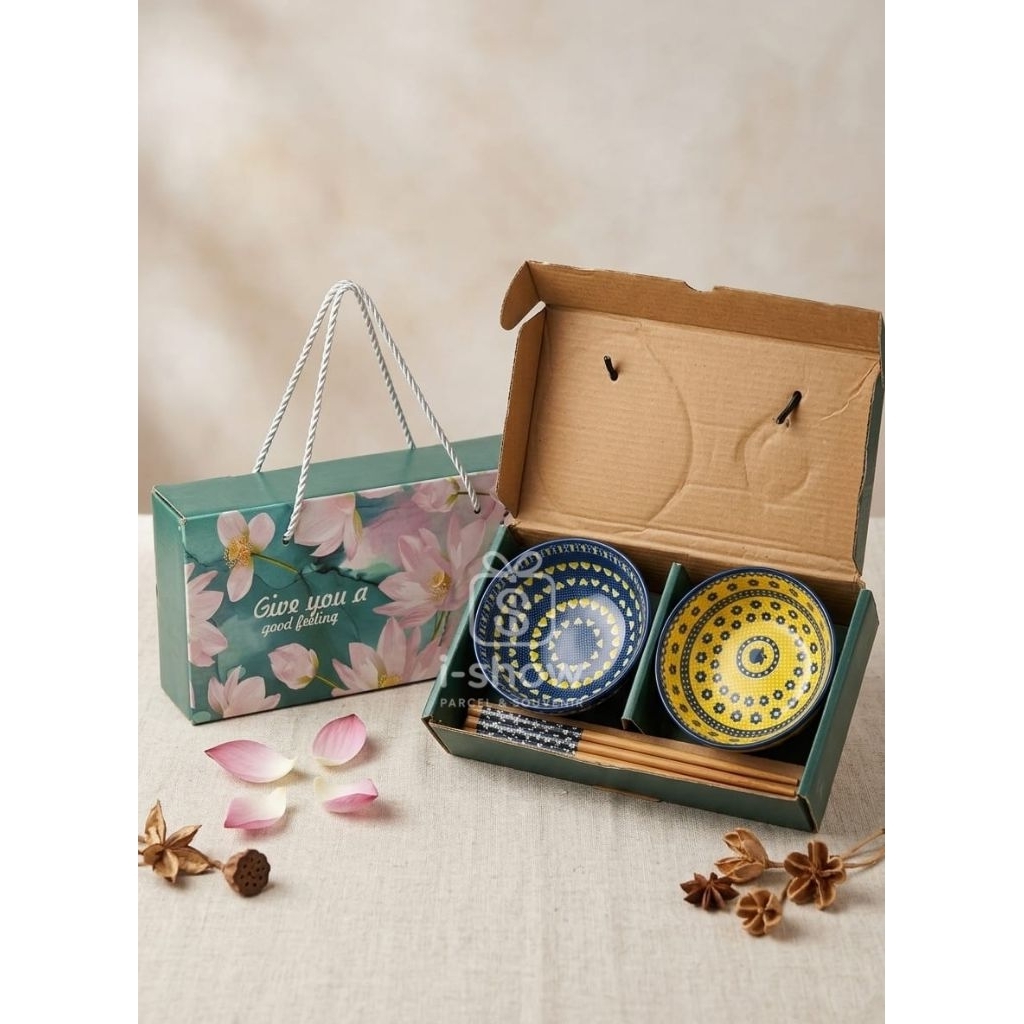 Mangkok Keramik Jepang Set - Elegan dan Ringan dengan Desain Unik