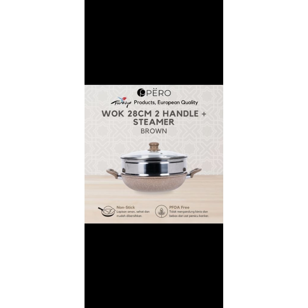 PANCI STEAMER PERO 2IN1 BISA KUKUS BISA JADI WAJAN MASAK ANTI LENGKET