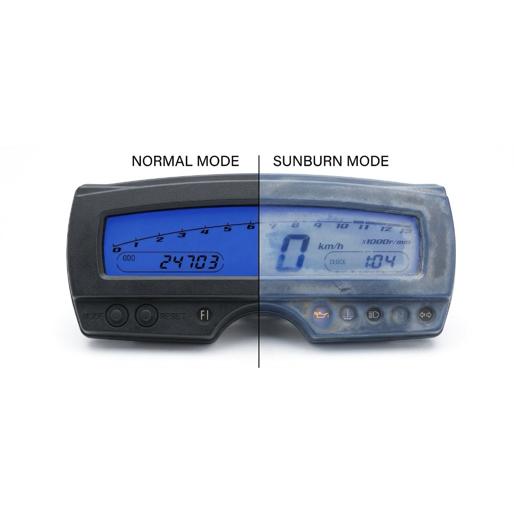 Polarizer LCD Speedometer KLX 250 [ Solusi Sunburn ]