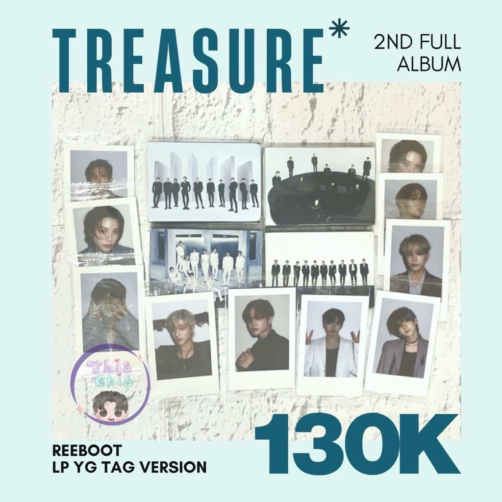 [ PILIH MEMBER POB KTOWN ] TREASURE 2nd Full Album Reboot LP YG TAG Sealed Fullset Hyunsuk Jihoon Yo