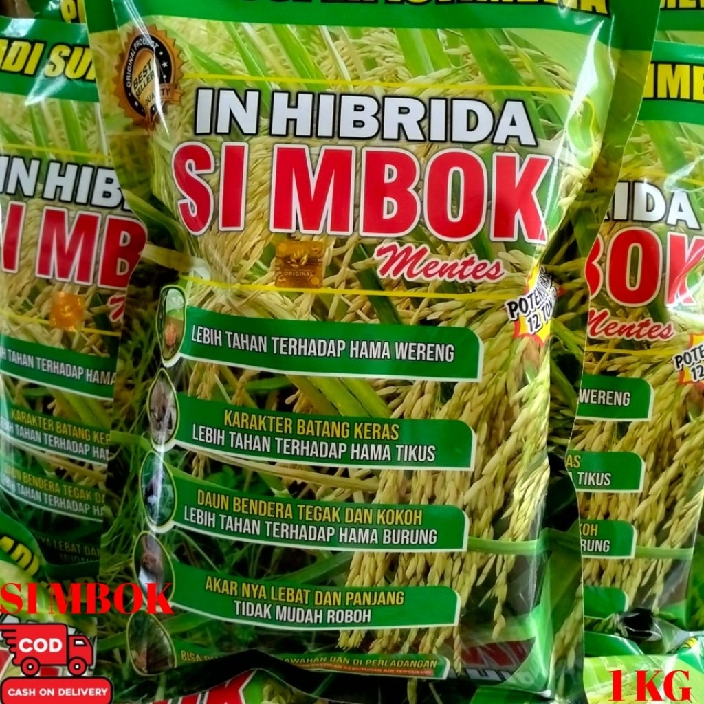 BIBIT/BENIH PADI SIMBOK MENTES UNGGUL SOLUSI PANEN RAYA BERAS PULEN KEMASAN 1 KG
