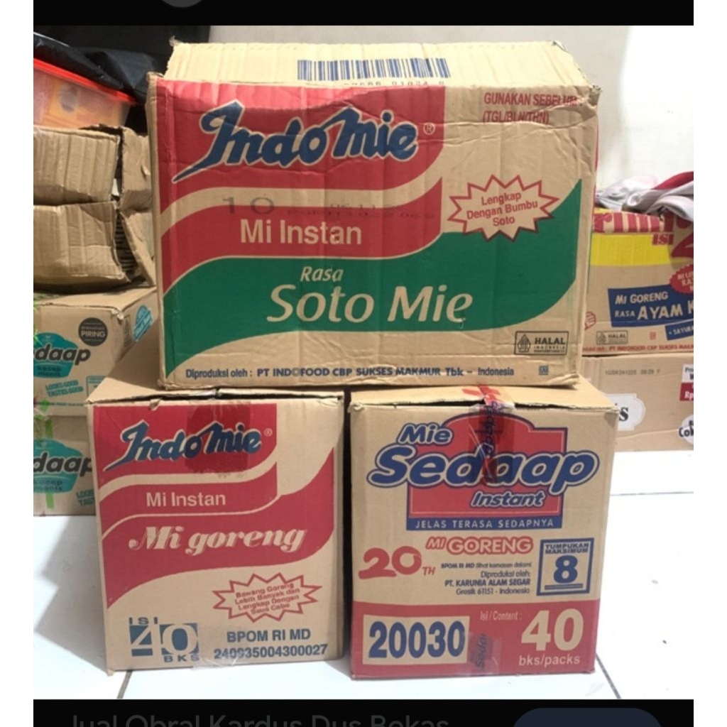 Kardus Bekas Mie Layak Pakai