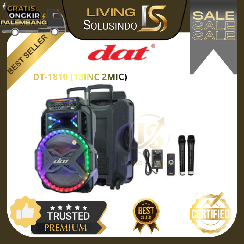 Speaker DAT Portable 18INCH 2 MIC - DT1810