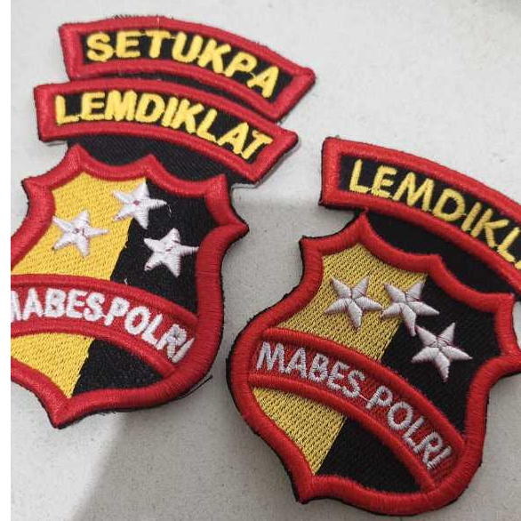 BORDIR TIMBUL MABES POLRI, BORDIR LEMDIKLAT POLRI, BORDIR SETUKPA LEMDIKLAT POLRI
