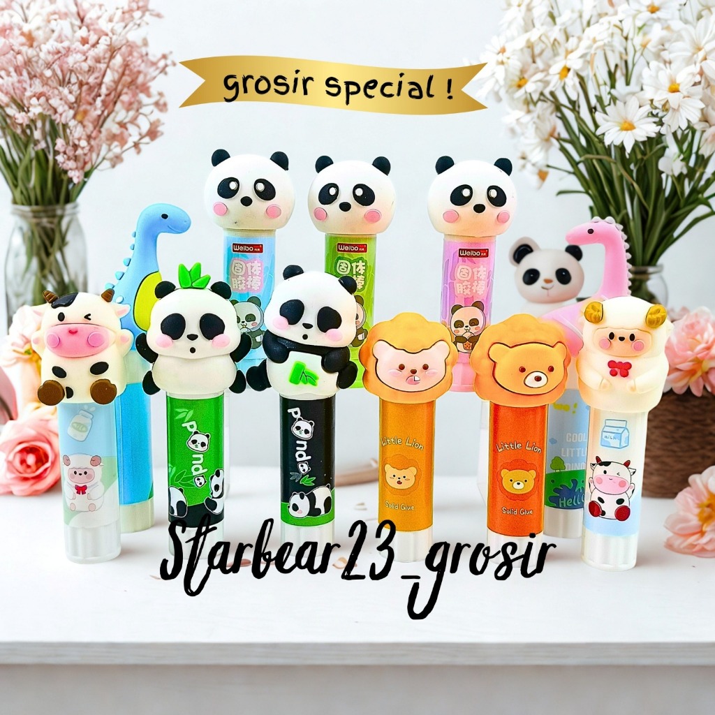 GLUE STICK / LEM PEREKAT KERTAS MOTIF ANIMAL CUTE (LKR 005)