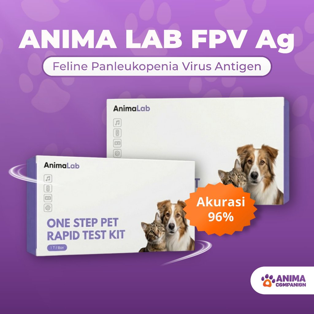 ANIMA LAB FPV Ag | Feline Panleukopenia Virus Antigen  | ANIMA LAB FCV Ag – Rapid Test Kit Feline Pa