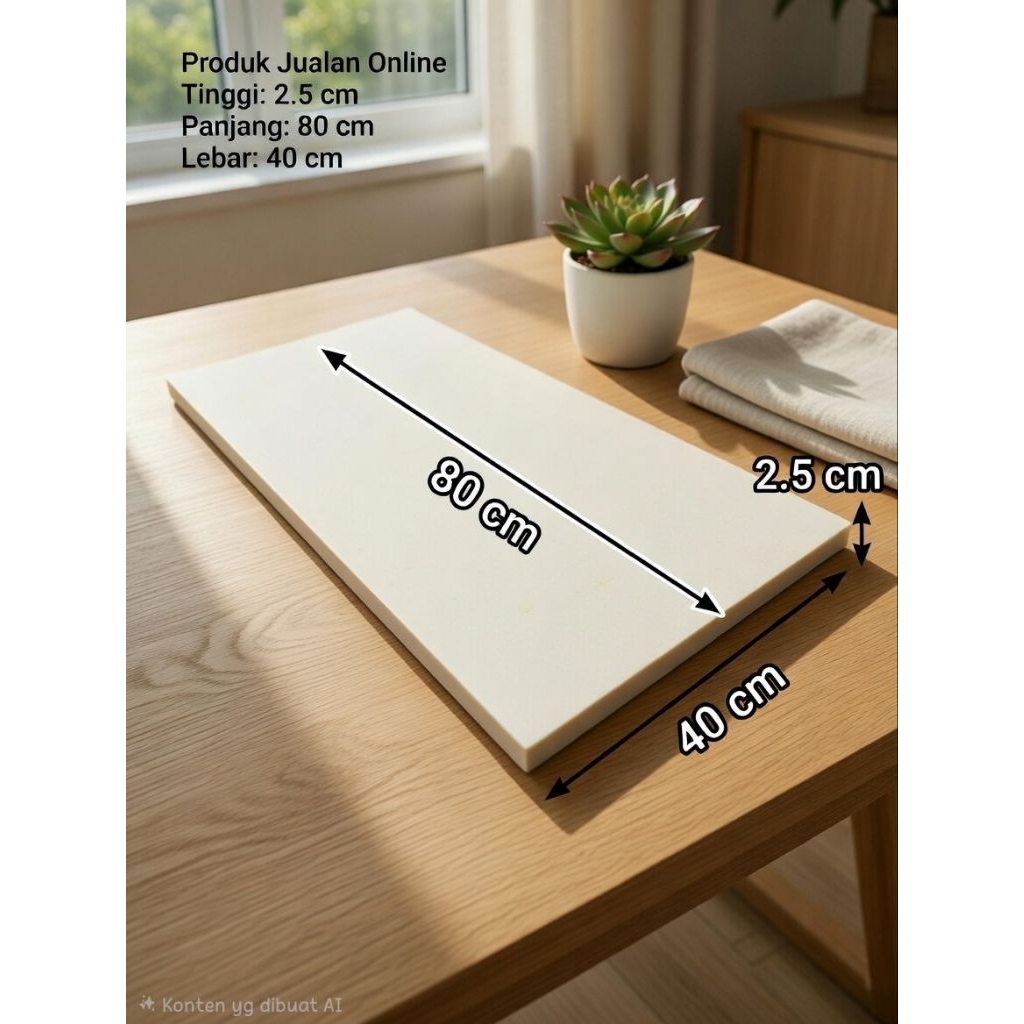 busa latex motor mobil type hard 40 x 80 x 2,5 cm