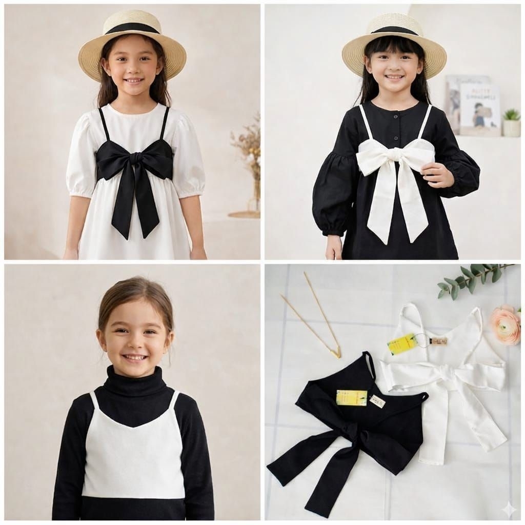 In.Bilal Haifa Vest Pita Anak Perempuan - Rompi Outer Anak Aesthetic Korea - Atasan Anak Kekinian OO