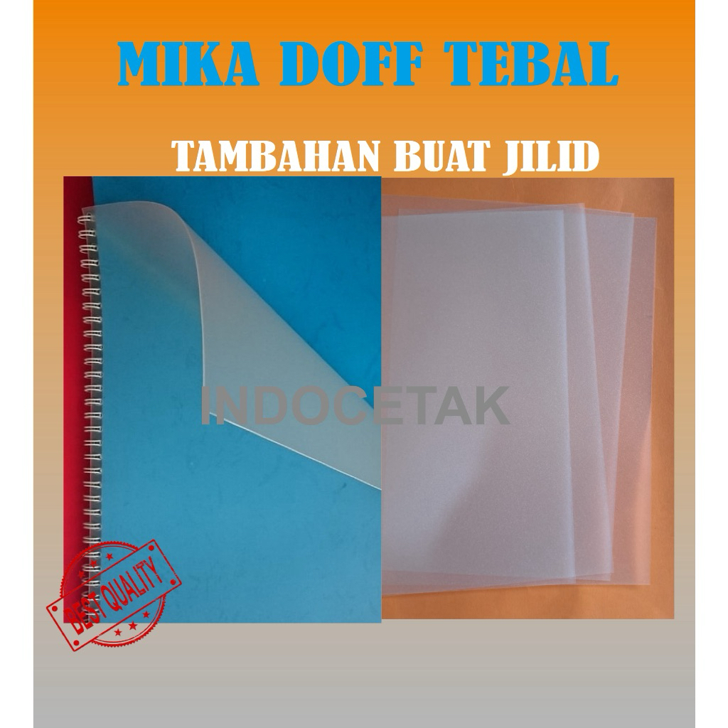 COVER MIKA JILID DOFF ( pengganti mika bening lebih tebal )